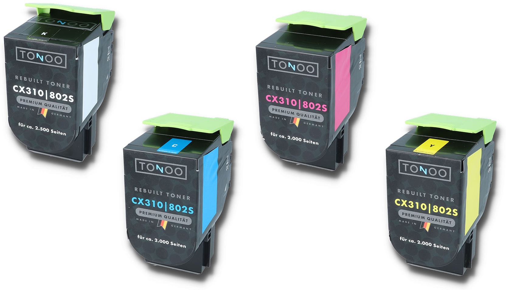 Tonoo® Toner ersetzt Lexmark CX310 | CX410 | CX510 Spar Set