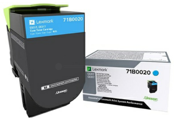 Original Lexmark 71B20C0 Toner Cyan