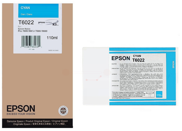 Original Epson T6022 | C13T602200 Tintenpatrone Cyan