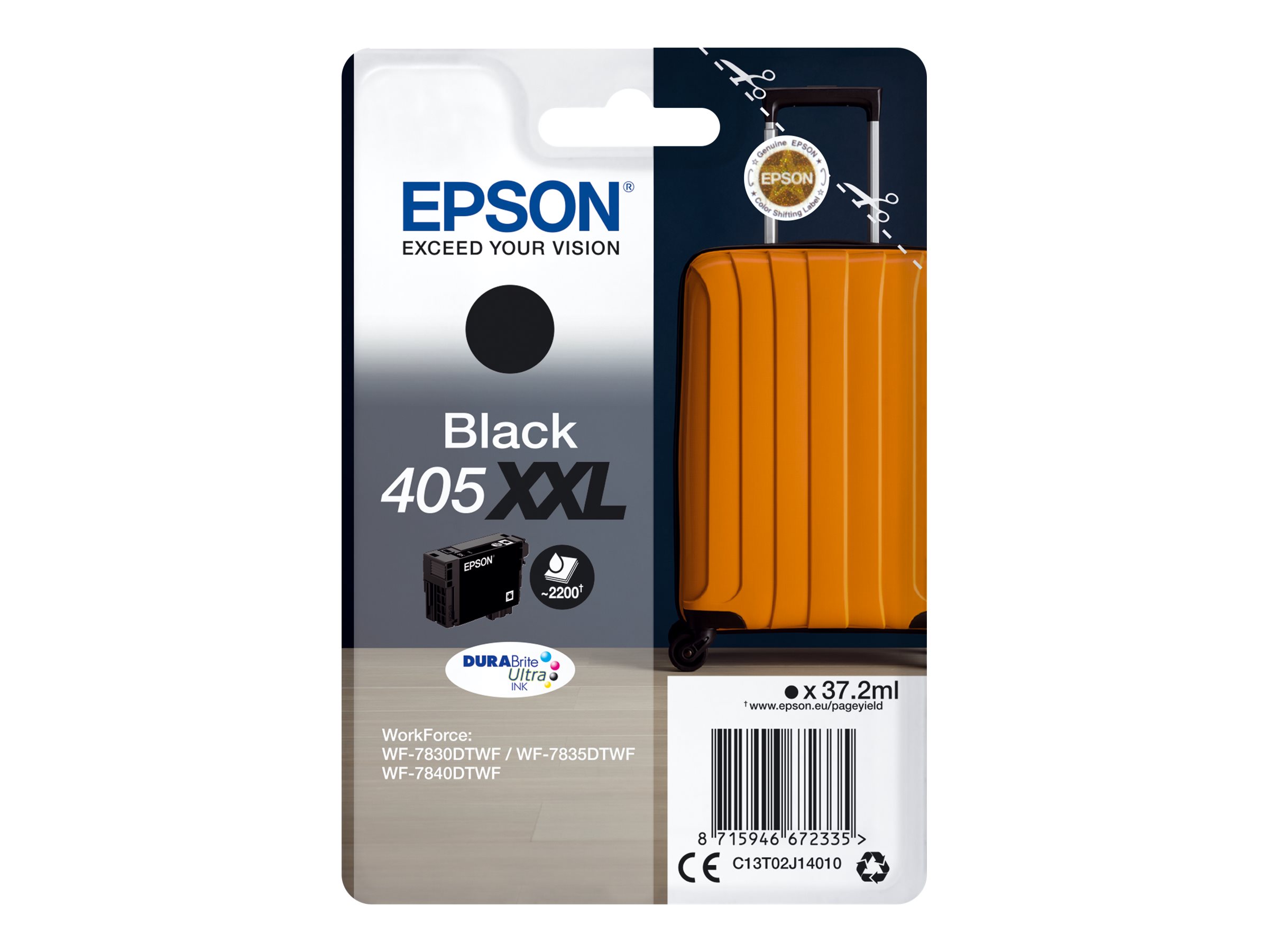 Original Epson 405XXL | C13T02J14010 Tinte Schwarz XXL