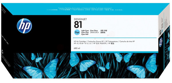 Original HP 81 | C4934A Tinte hell Cyan ( 2018 )