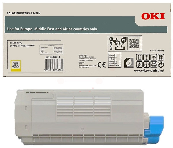 Original OKI 45396213 Toner Gelb