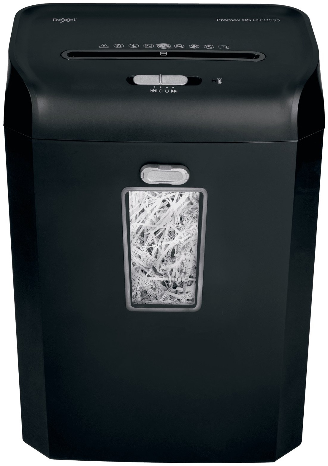 Rexel ProMax QS RSS1535 Aktenvernichter | P-2 Streifenschnitt | 15 Blatt | 35 l | Schwarz