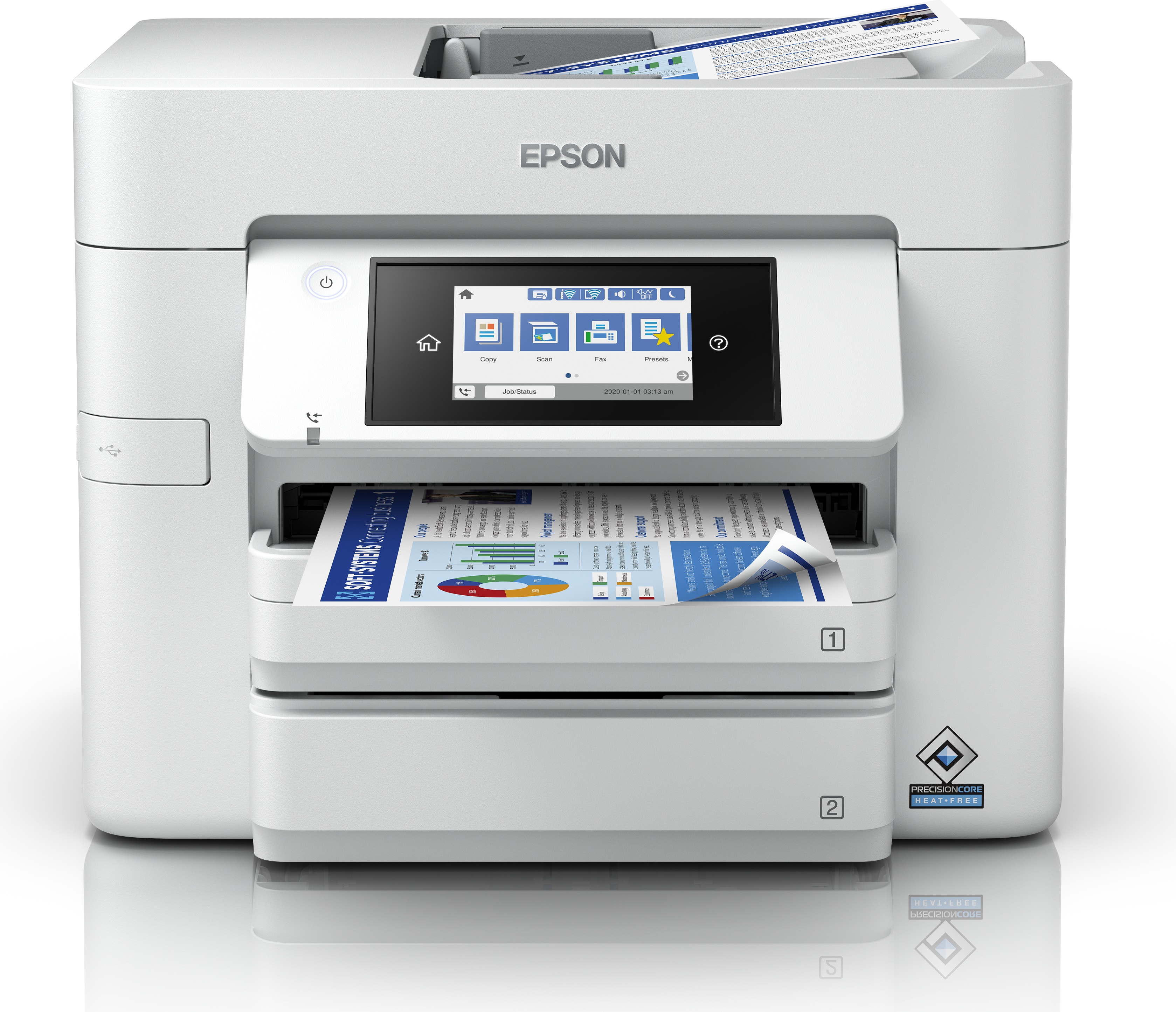 Epson WorkForce Pro WF-C4810DTWF Farb Tinten Multifunktionsdrucker | A4 | 36 S./Min | WLAN