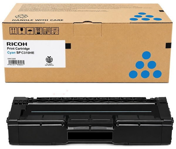 Original Ricoh 407637 / 406480 / TYPESPC310HE Toner Cyan
