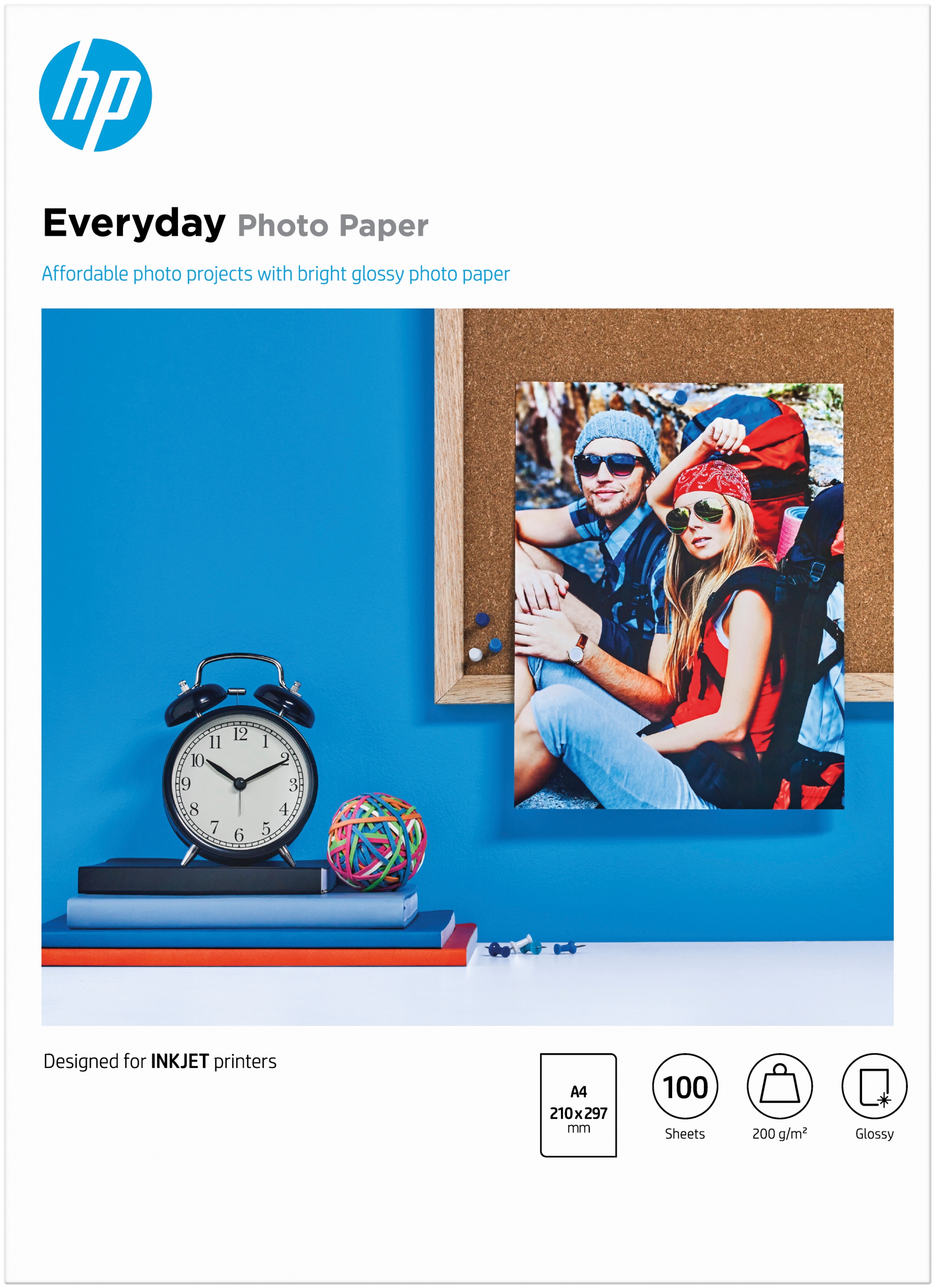 HP Fotopapier Q2510A Glänzend | A4 | 200 g/m² | 100 Blatt