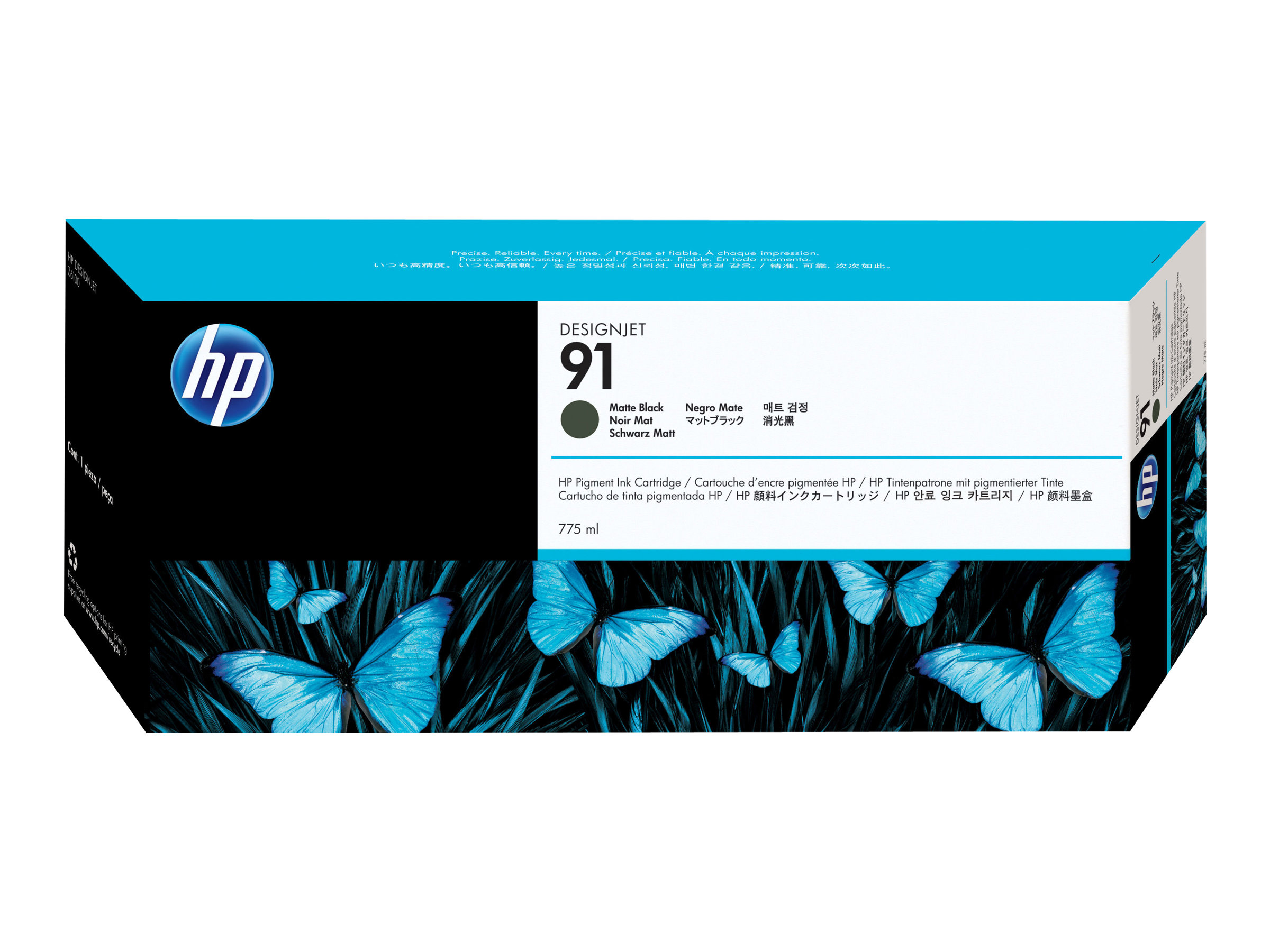 Original HP 91 | C9464A Tinte Matt Schwarz ( 2021 )