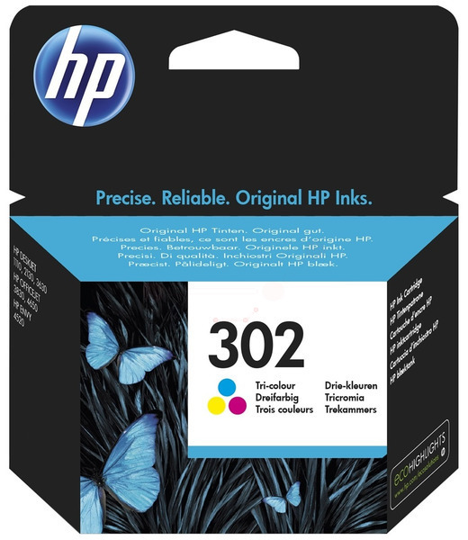 Original HP 302 | F6U65AE Tinte C/M/Y