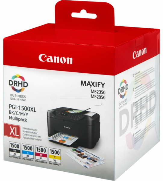 Original Canon 9182B004 | PGI1500 XL BK/C/M/Y Tinte Spar Set XL