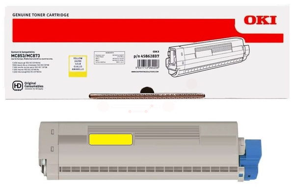 Original OKI 45862837 Toner Gelb