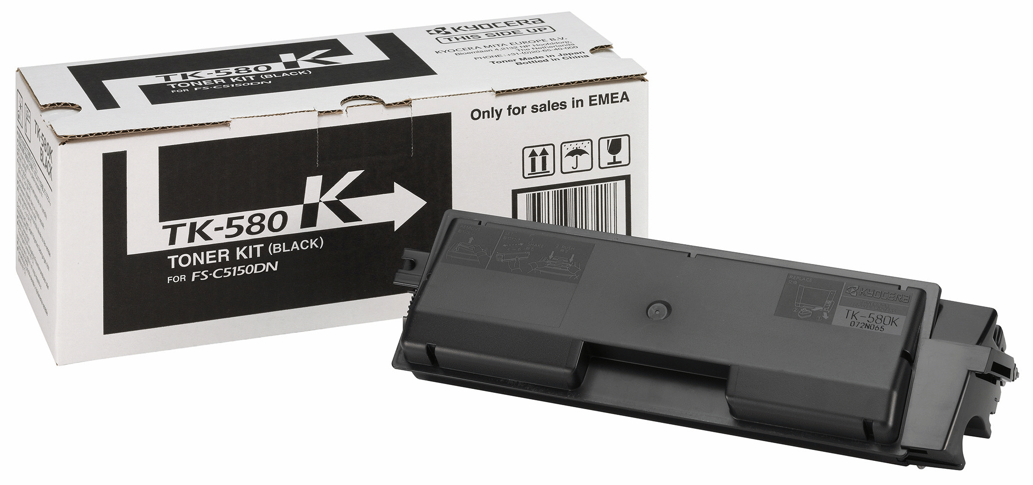 Original Kyocera TK580K | 1T02KT0NL0 Toner Schwarz