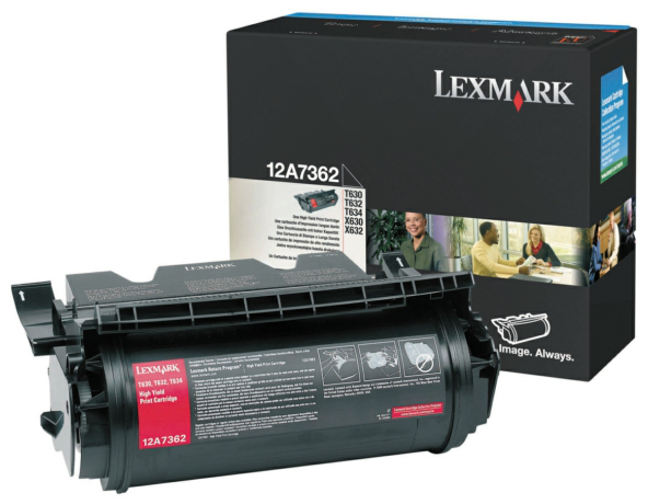 Original Lexmark 12A7362 Toner Schwarz XL