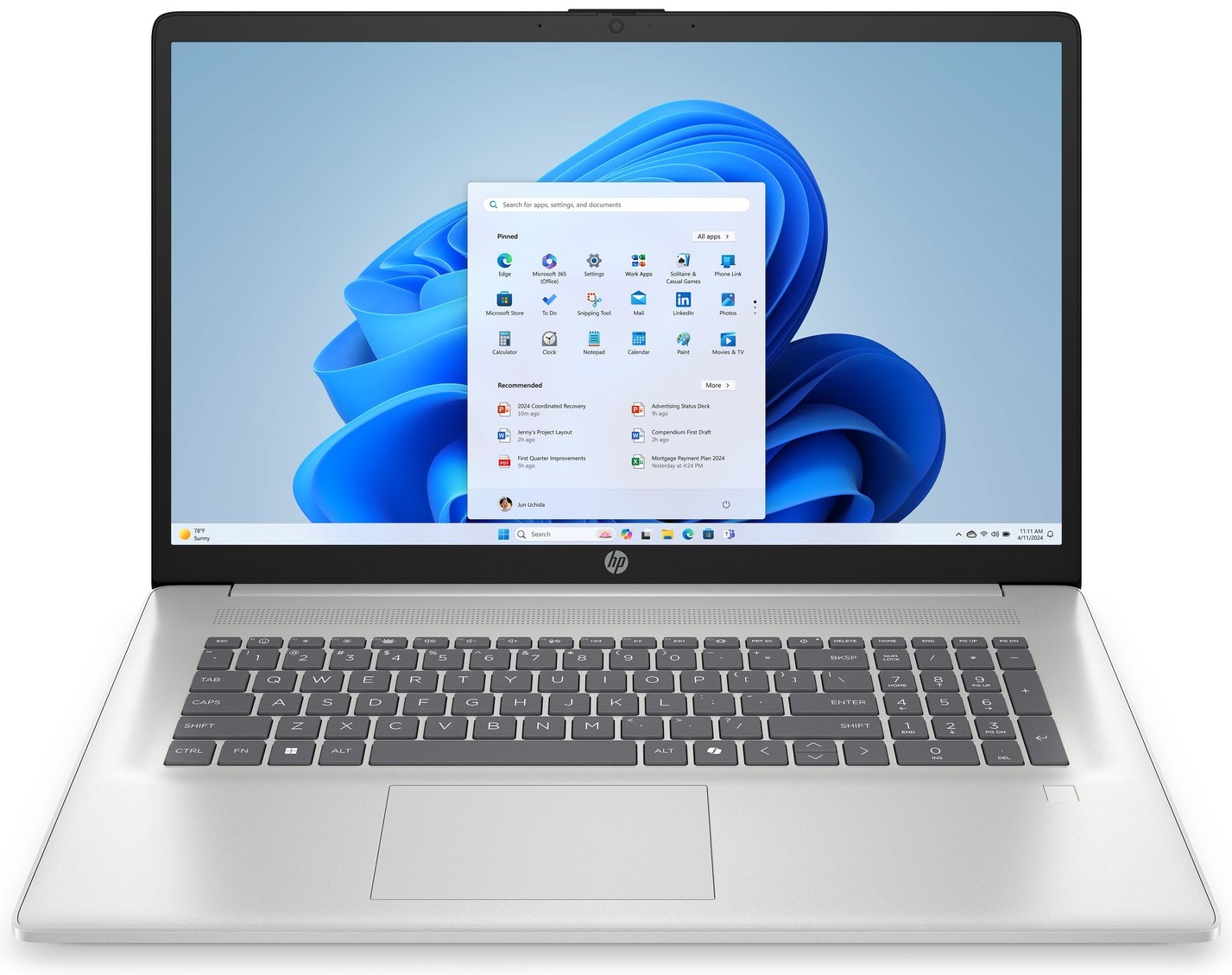HP 17-cp2640ng Laptop 17,3 Zoll | AMD Ryzen 3 7320U | 8 GB RAM | 512 GB SSD | Windows 11 Home