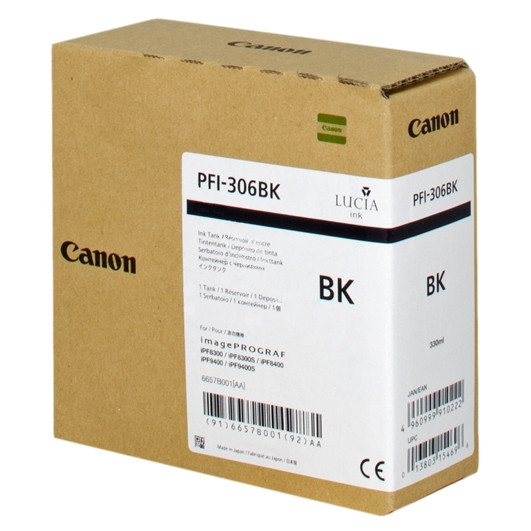 Original Canon PFI306BK | 6657B001 Tinte Schwarz ( 2025 )