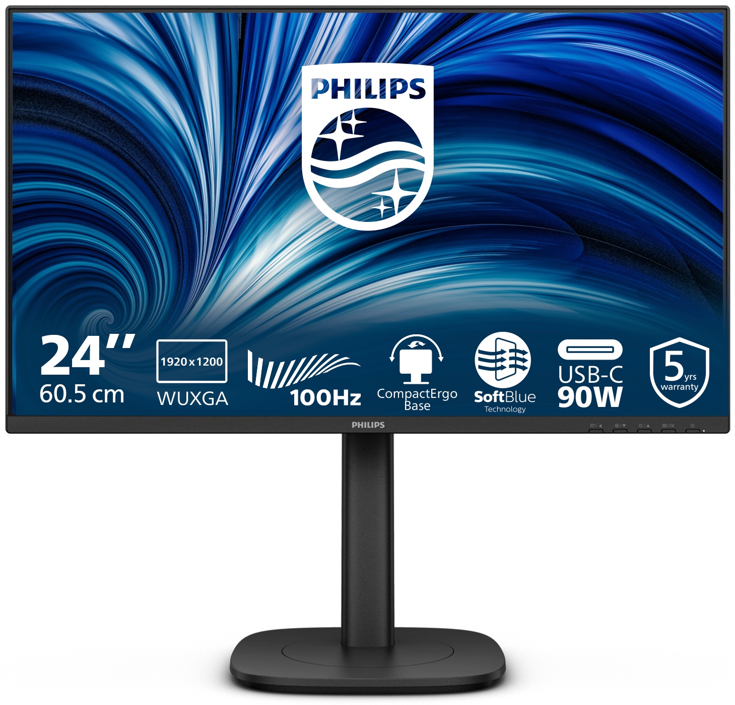 Philips 3000 series | 24B2U3301D/00 Monitor 24,1 zoll | 61,2 cm | WUXGA | 1920 x 1200 | Schwarz