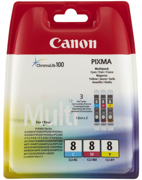 Original Canon 0621B029 | CLI8 Tinte CMY Spar Set