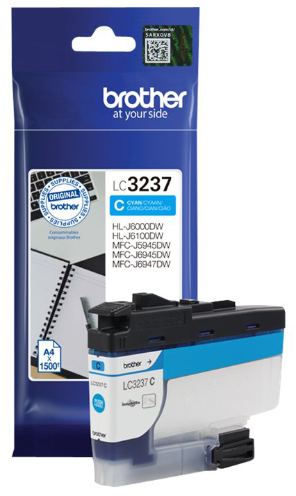 Original Brother LC3237C Tinte Cyan