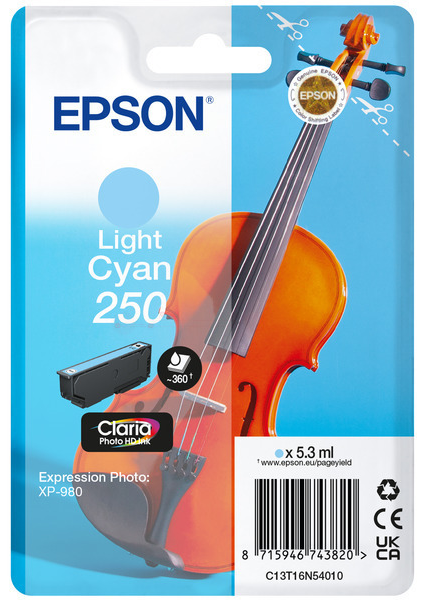 Original Epson 250 | C13T16N54010 Tintenpatrone hell Cyan