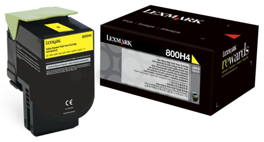 Original Lexmark 80C0H40 Toner Gelb XL
