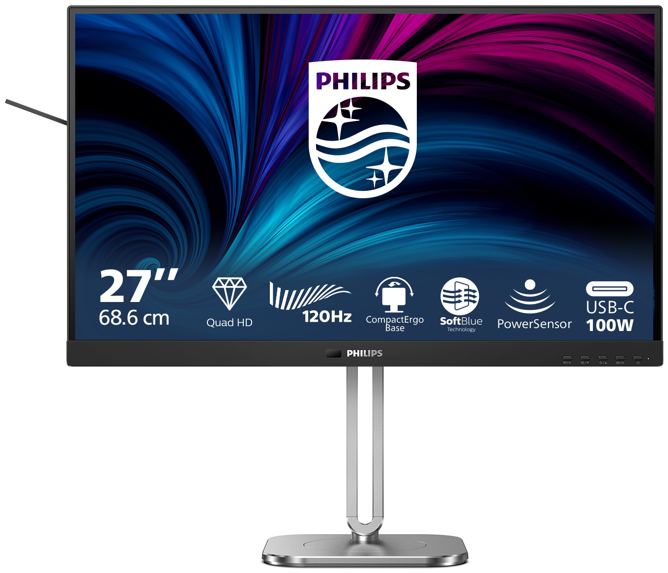 Philips 27B2U4601/00 Monitor 27 zoll | 68,6 cm | WQHD | 2560 x 1440 | Grau