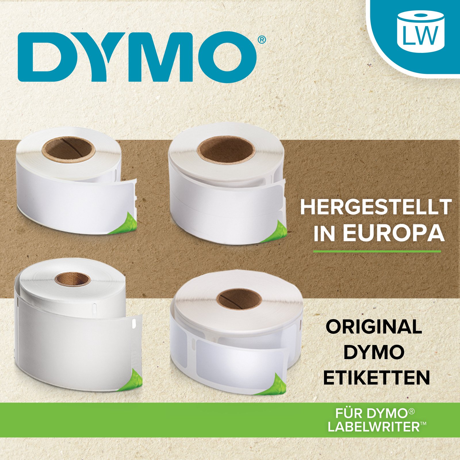 Dymo Endlosrolle 2191636 | 57 mm | Weiß | Papier nicht klebend