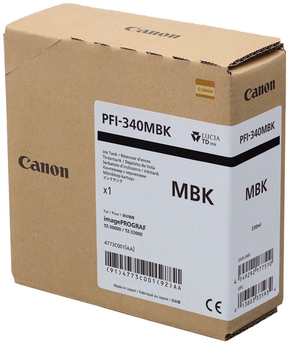 Original Canon PFI340MBK | 4773C001 Tinte Matt Schwarz