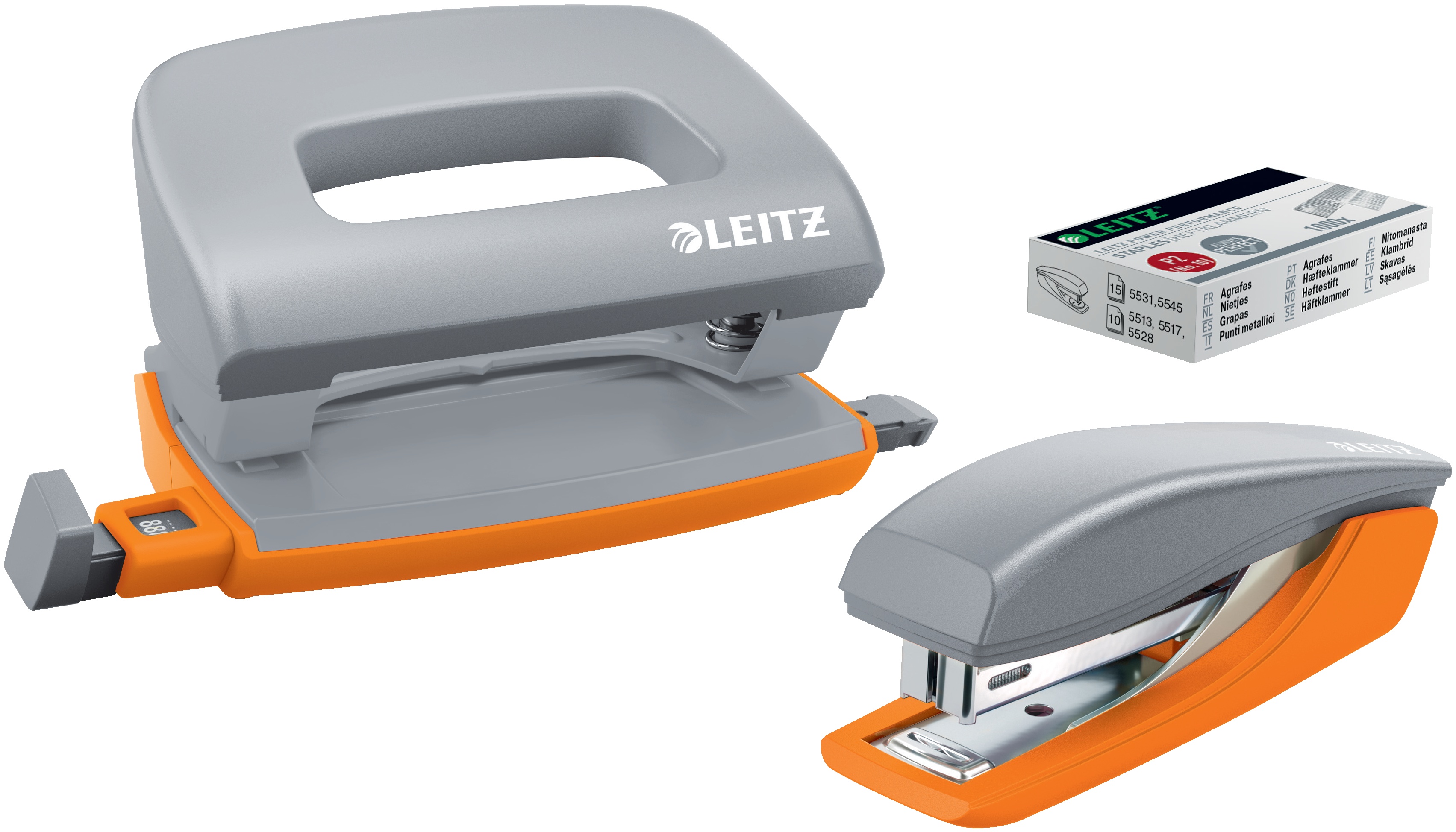 Leitz Heftgerät | Grau/Orange