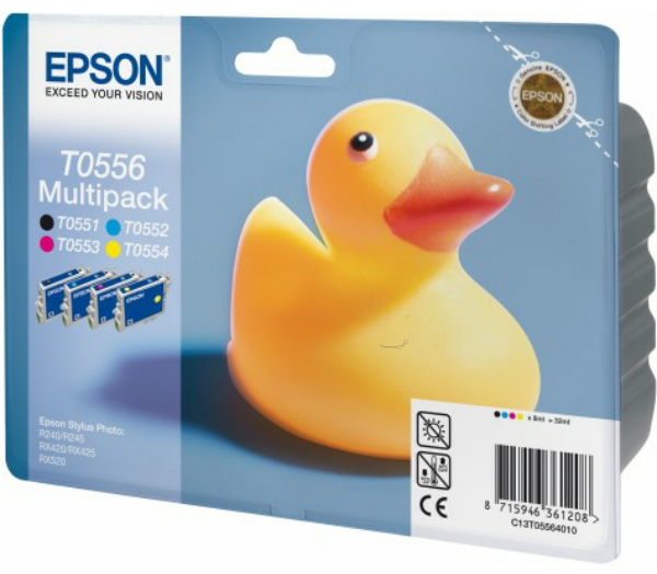 Original Epson T0556 | C13T05564010 Tintenpatronen Spar Set ( 4 Stück )
