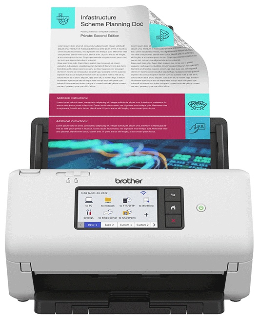 Brother ADS-4700W Dokumentenscanner | A4 | 40 S./Min | Duplex | ADF 80 Blatt | USB, LAN, WLAN