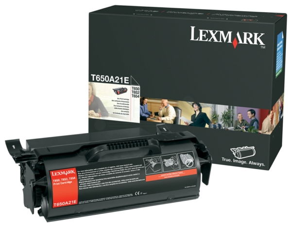 Original Lexmark T650A21E Toner Schwarz