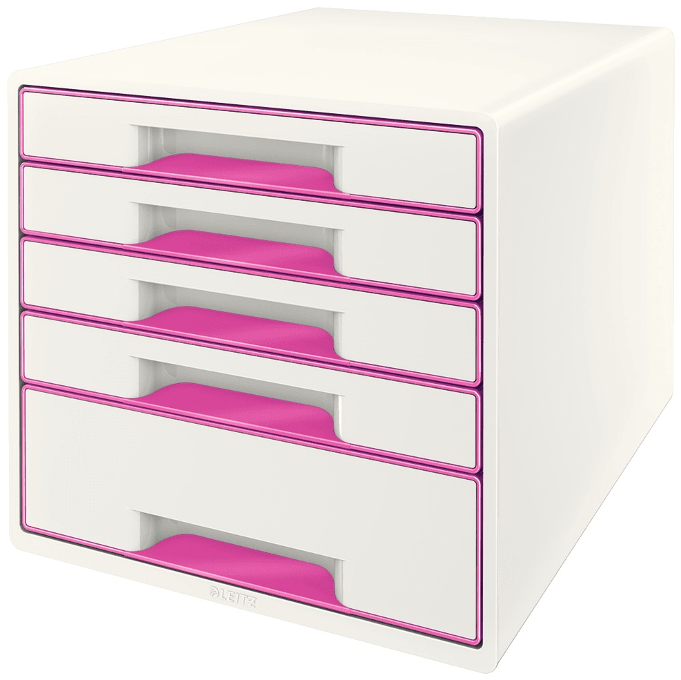 Leitz Schubladenbox WOW | Perlweiß/Pink | Kunststoff