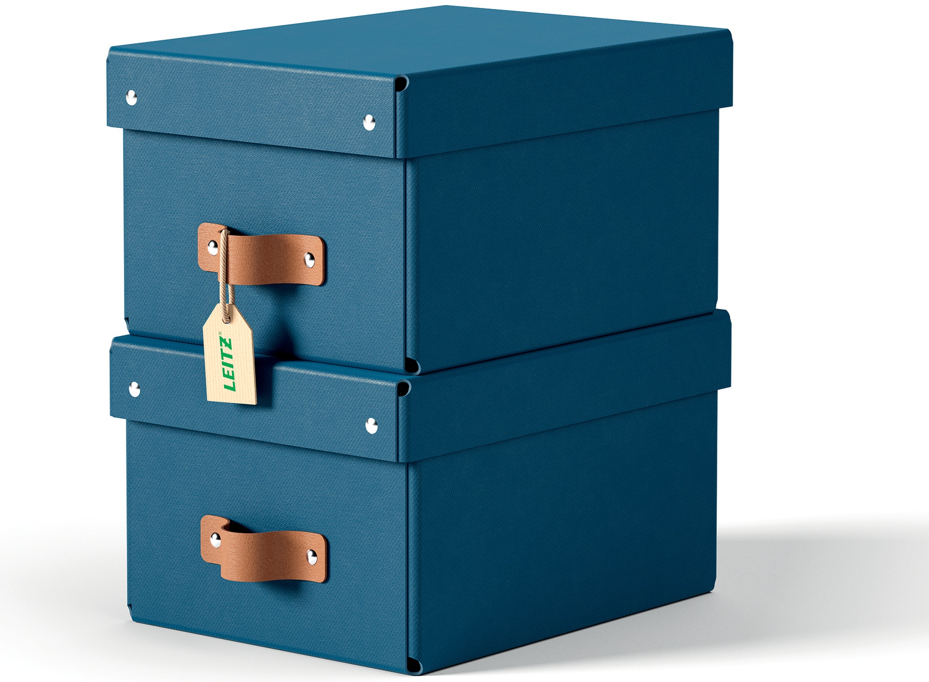 Leitz Aufbewahrungsbox Puro | 7 l | 20 x 28 x 15 cm | Blau | 2er-Pack