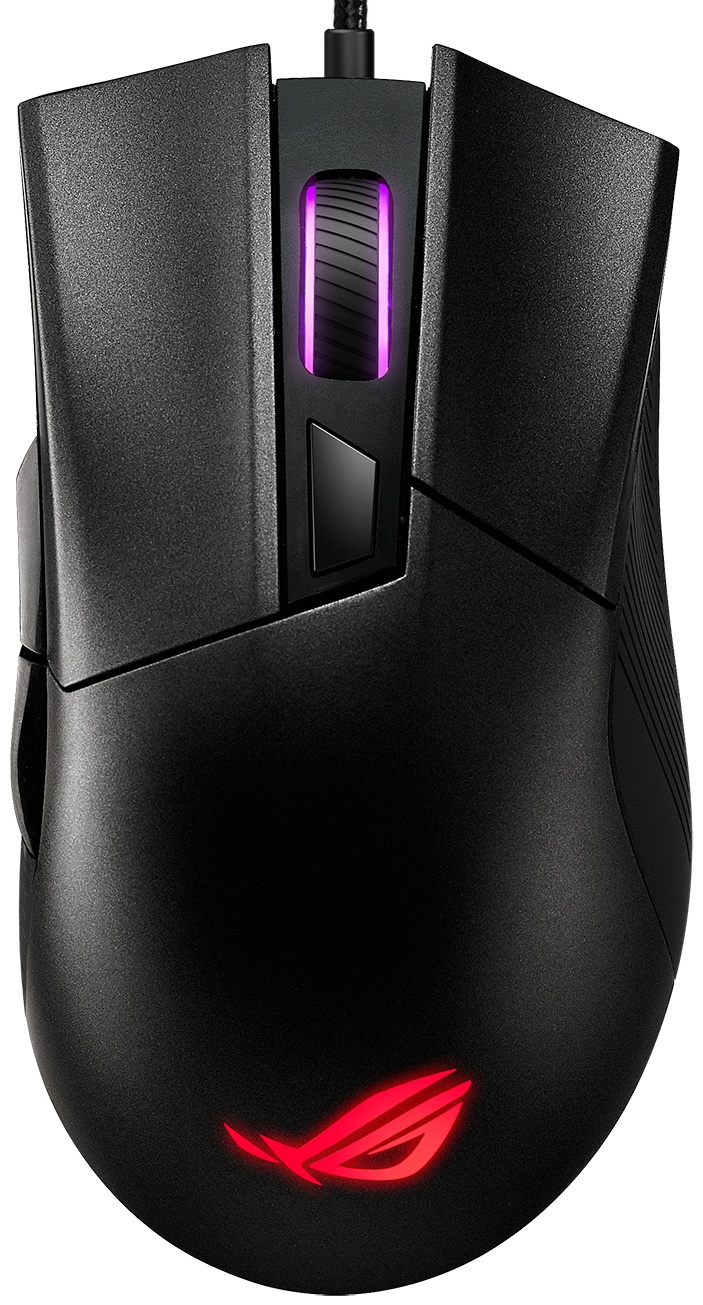ASUS ROG Gladius II Core Gaming-Maus | Kabel (USB) | 6 Tasten | 6200 dpi | Rechtshänder | Schwarz
