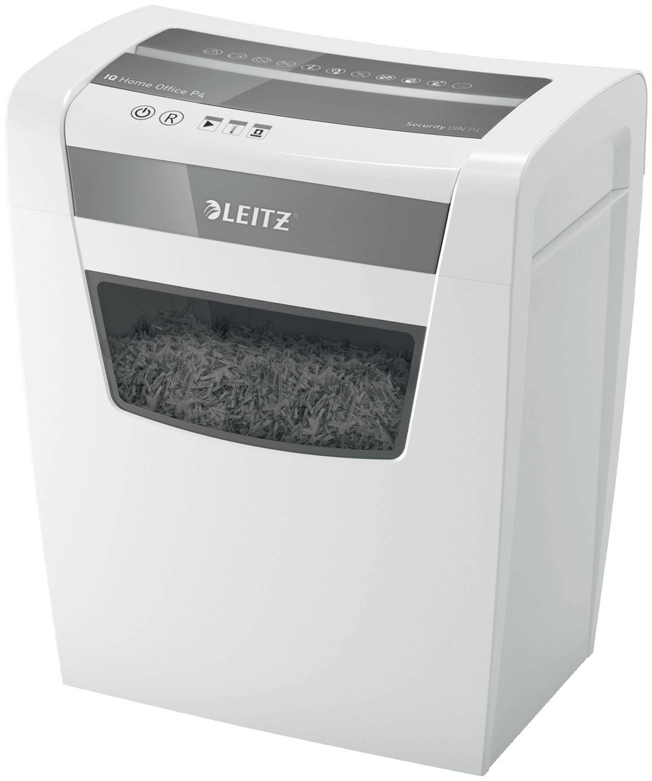 Leitz IQ Home Office Aktenvernichter | P-4 Partikelschnitt | 10 Blatt | 23 l | Weiß
