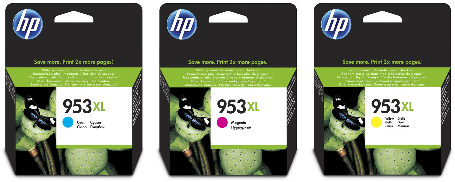 Original HP 953XL | 1CC21AE Tinte C/M/Y Spar Set XL