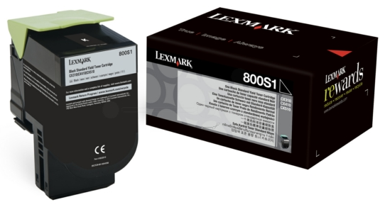Original Lexmark 800S1 | 80C0S10 Toner Schwarz