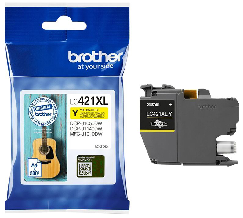 Original Brother LC421XLY Tinte Gelb XL