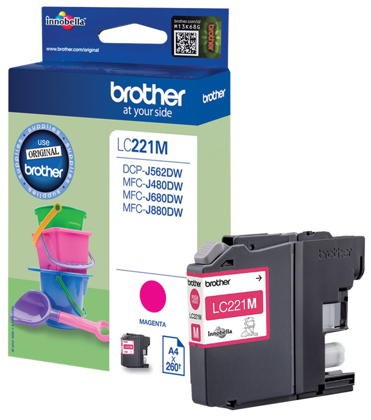 Original Brother LC221M Tinte Magenta ( 09.2025 )
