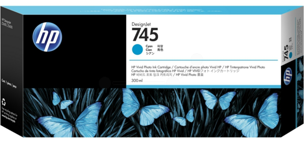 Original HP 745 | F9K03A Tinte Cyan