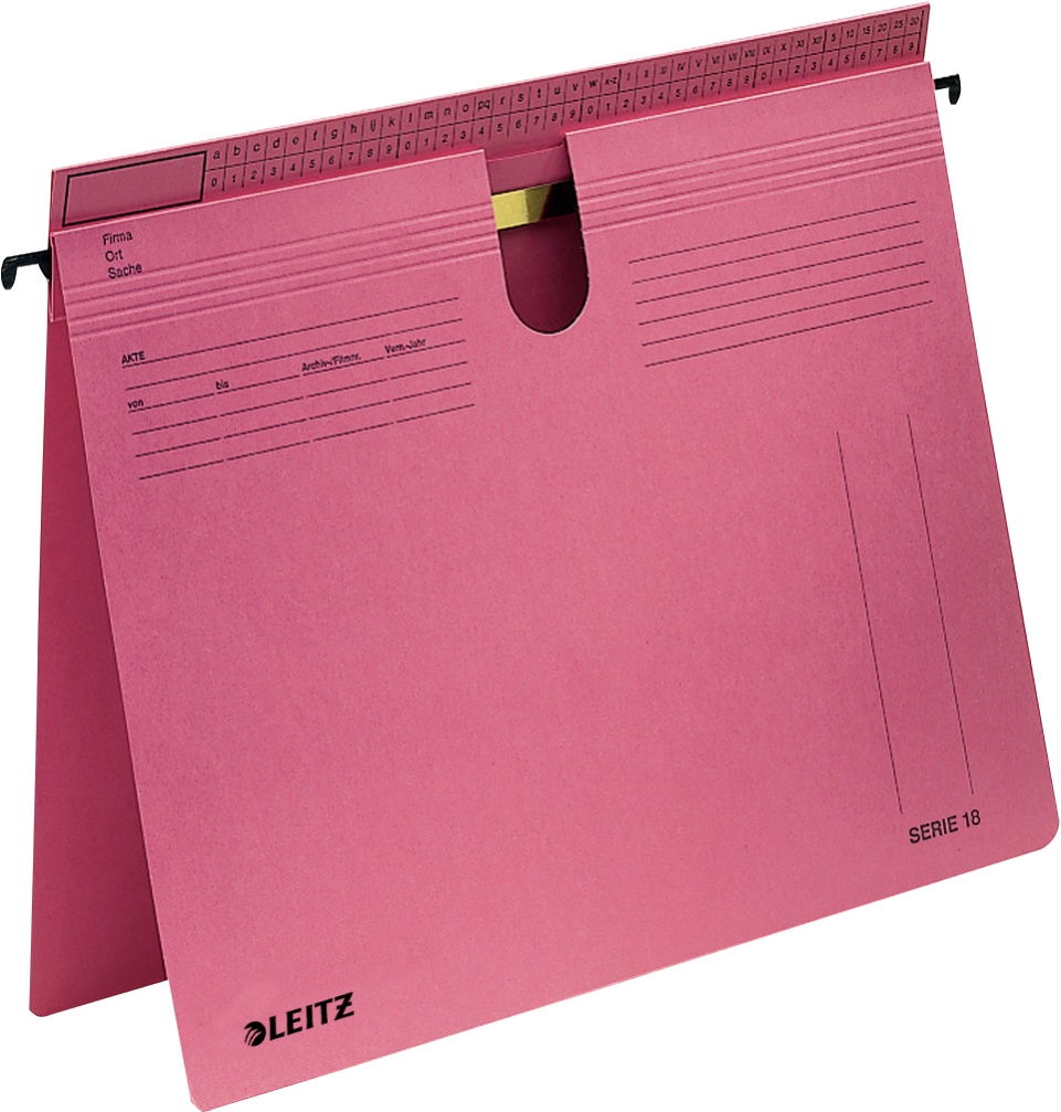 Leitz Hängehefter | DIN A4 | Karton | Rot | 50er-Pack