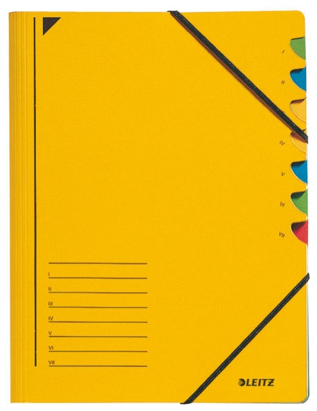 Leitz Ordnungsmappe 3907 | DIN A4 | 7 Fächer | Gelb