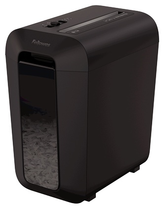 Fellowes LX65 Aktenvernichter | P-4 Partikelschnitt | 10 Blatt | 22 l | Schwarz