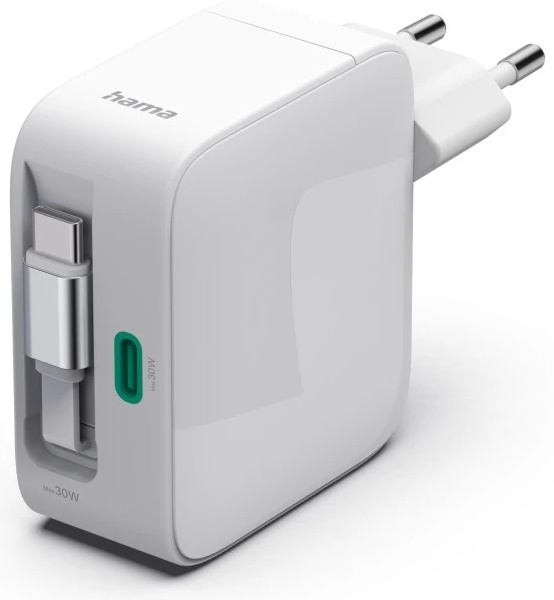 Hama Ladeadapter 2× USB-C 30 W Weiß