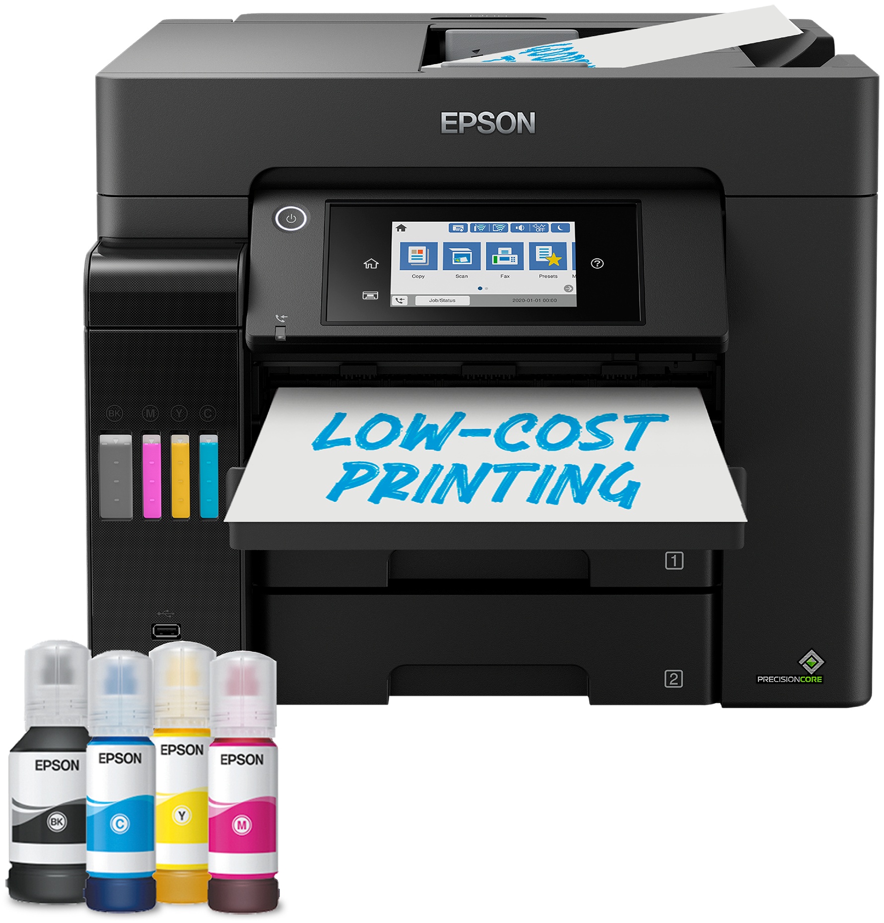 Epson EcoTank ET-5855 Farb Tinten Multifunktionsdrucker | A4 | 25 S./Min | Duplex | WLAN