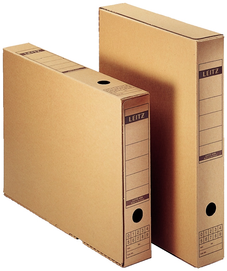 Leitz Archivbox 6084 | 7 x 26,5 x 32,5 cm | Braun | 10er-Pack