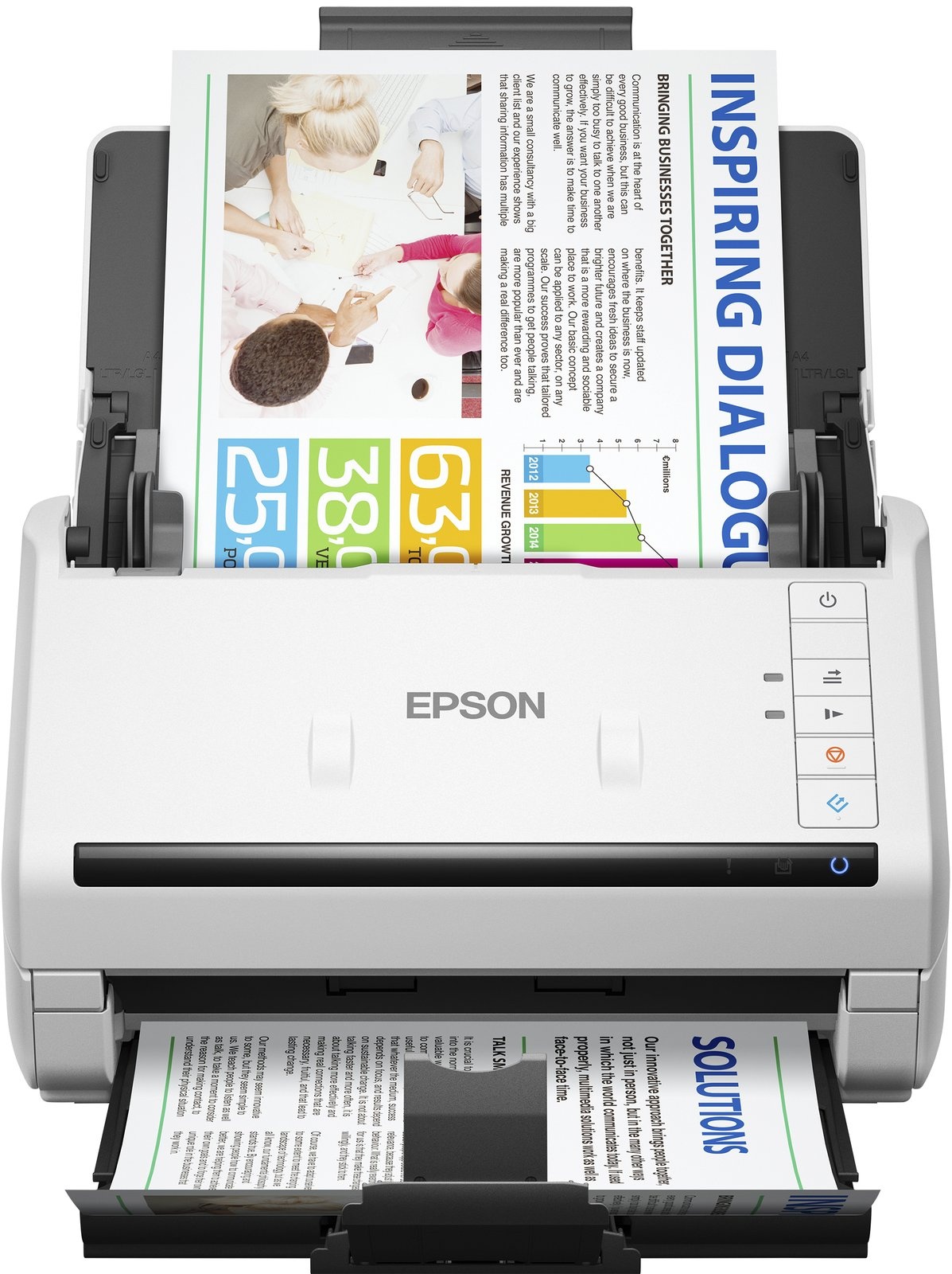 Epson WorkForce DS-770II Dokumentenscanner | A4 | 45 S./Min | Duplex | ADF 100 Blatt | USB | Weiß