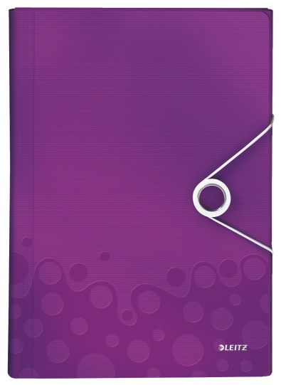 Leitz Fächermappe WOW 4589 | DIN A4 | 6 Fächer | Violett | Polypropylen (PP)