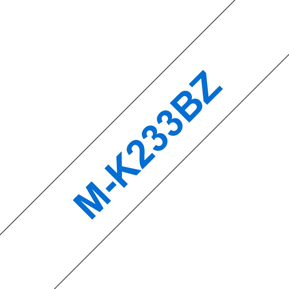 Brother Schriftband M-K M-K233 | 12 mm | Blau auf Weiß | 8 m