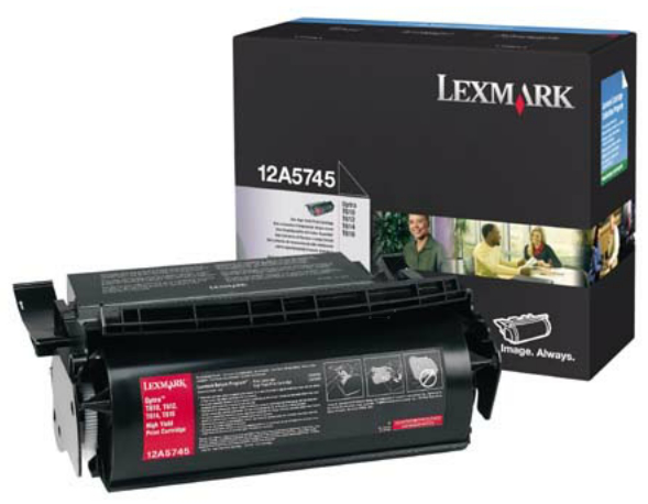 Original Lexmark 12A5745 Toner Schwarz XL