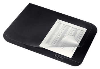 Leitz Schreibtischunterlage | 53 x 40 cm | Schwarz | Polyvinylchlorid (PVC) (53180095)